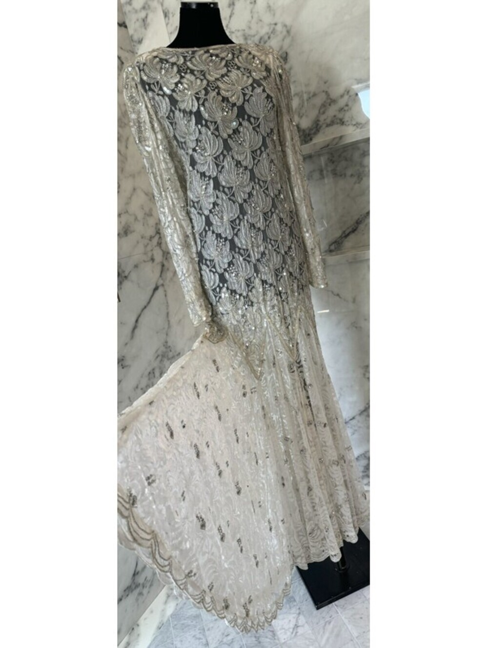 Scala Beaded And Sequined Couture Collection Vintage Dress